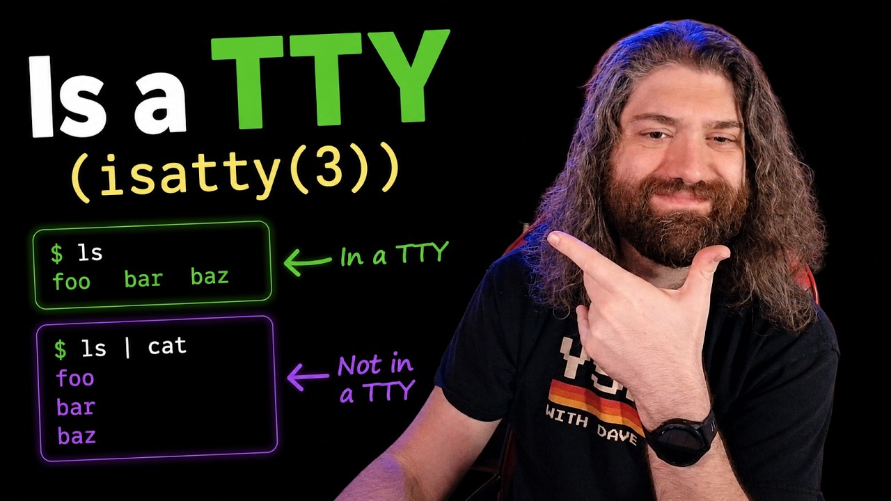 Is a TTY (isatty(3)) - Bash Scripting Course (pt55)