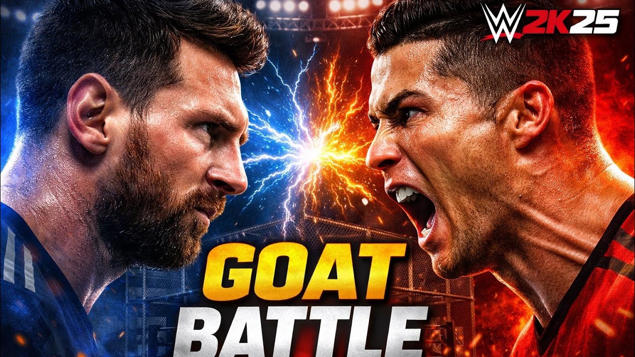 Messi vs Ronaldo Extreme Rules Match 🔥 WrestleMania Chaos | WWE 2K25 Dream Fight