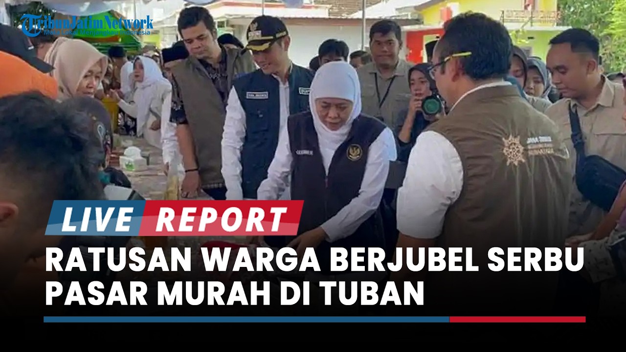 Pasar Murah di Tuban, Ratusan Warga Berjubel Serbu Bahan Pokok Murah