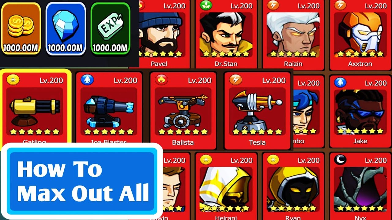 How To Level Up Max Cannons And Fighters In Zombie Idle Defence