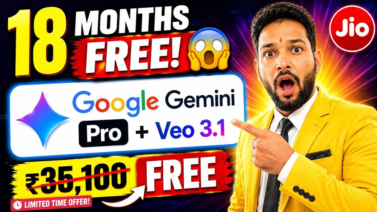 How to claim Jio Google Gemini Ai subscription | FREE Google Gemini PRO  | Jio Gemini Free offer 