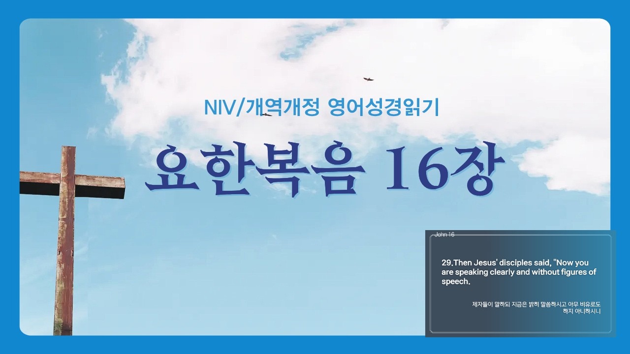 요한복음 16장 NIV 성경읽기