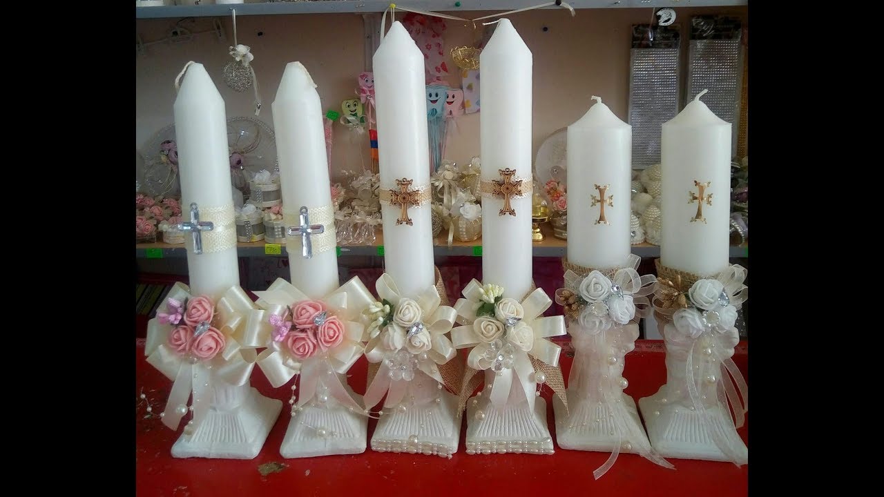 DIY /CHRISTENING  CANDLE IDEAS/KNUNQI MOMERI DZEVAVORUM/