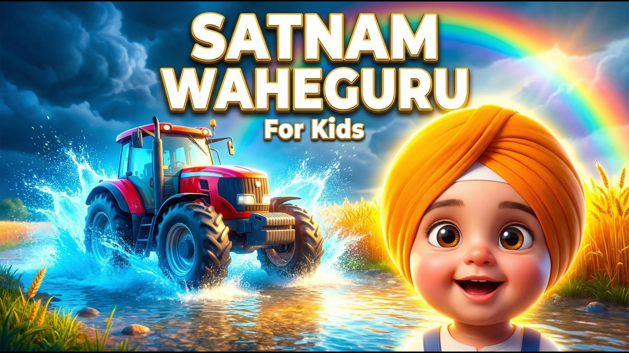 Satnam Waheguru ( ਸਤਿਨਾਮ ਵਾਹਿਗੁਰੂ ) Simran for Babies & Kids | Gentle, Calm & Soothing Gurbani Music