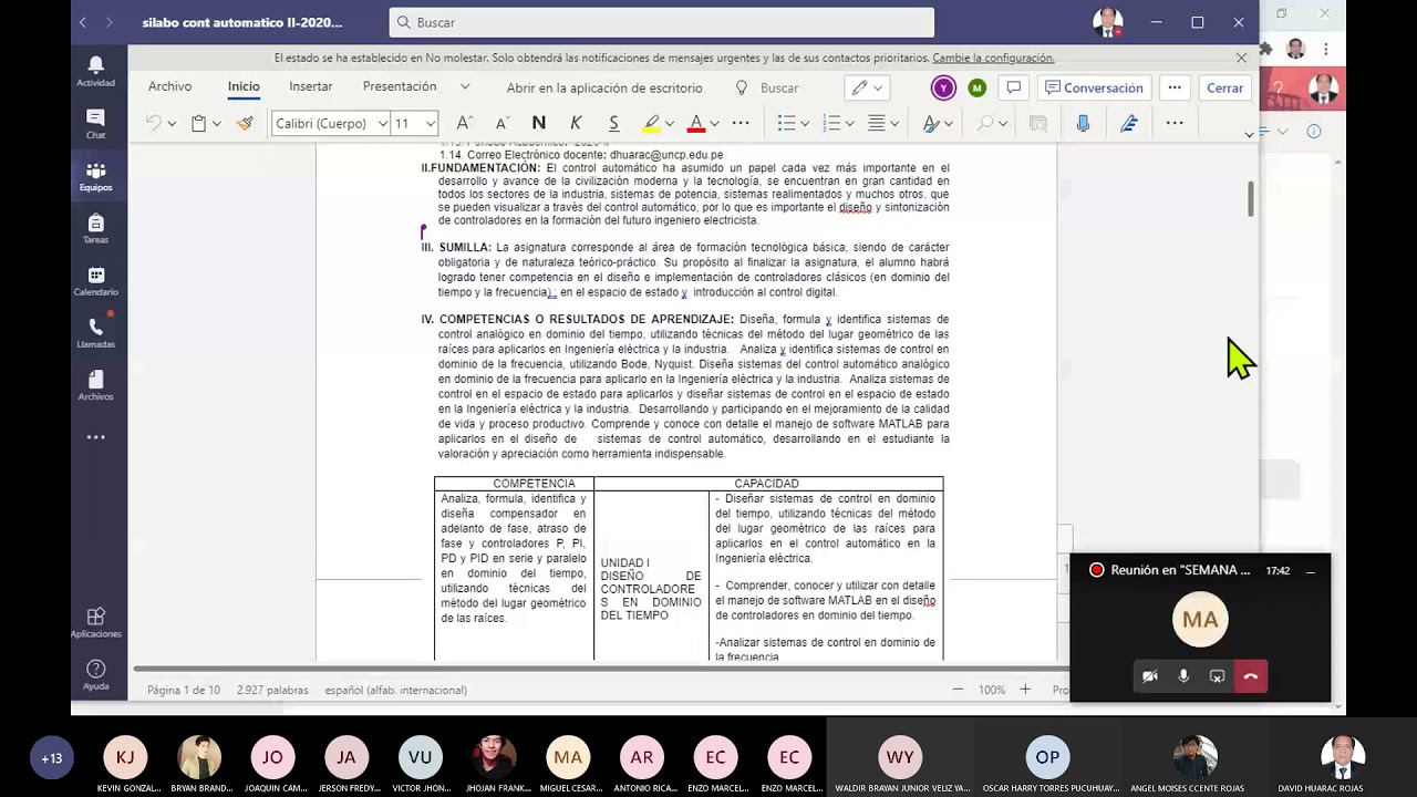 Control Autom&aacute;tico ll | Semana 1A | Clase 1