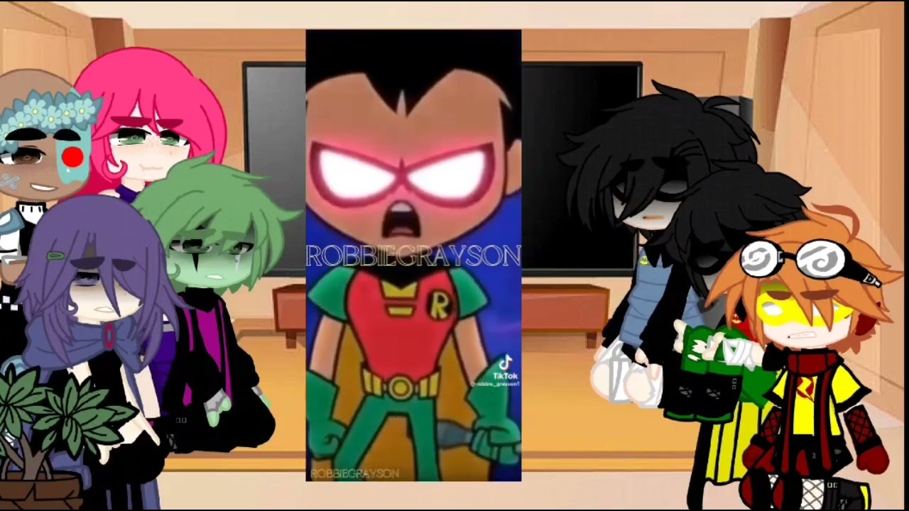 Jovens titãs reagem ao Robin- Kid flash- Robin x Robin,Robin x Estelar,Robin x Kid flash