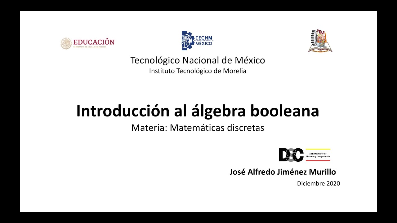 MD 39.- Introducción al álgebra booleana.