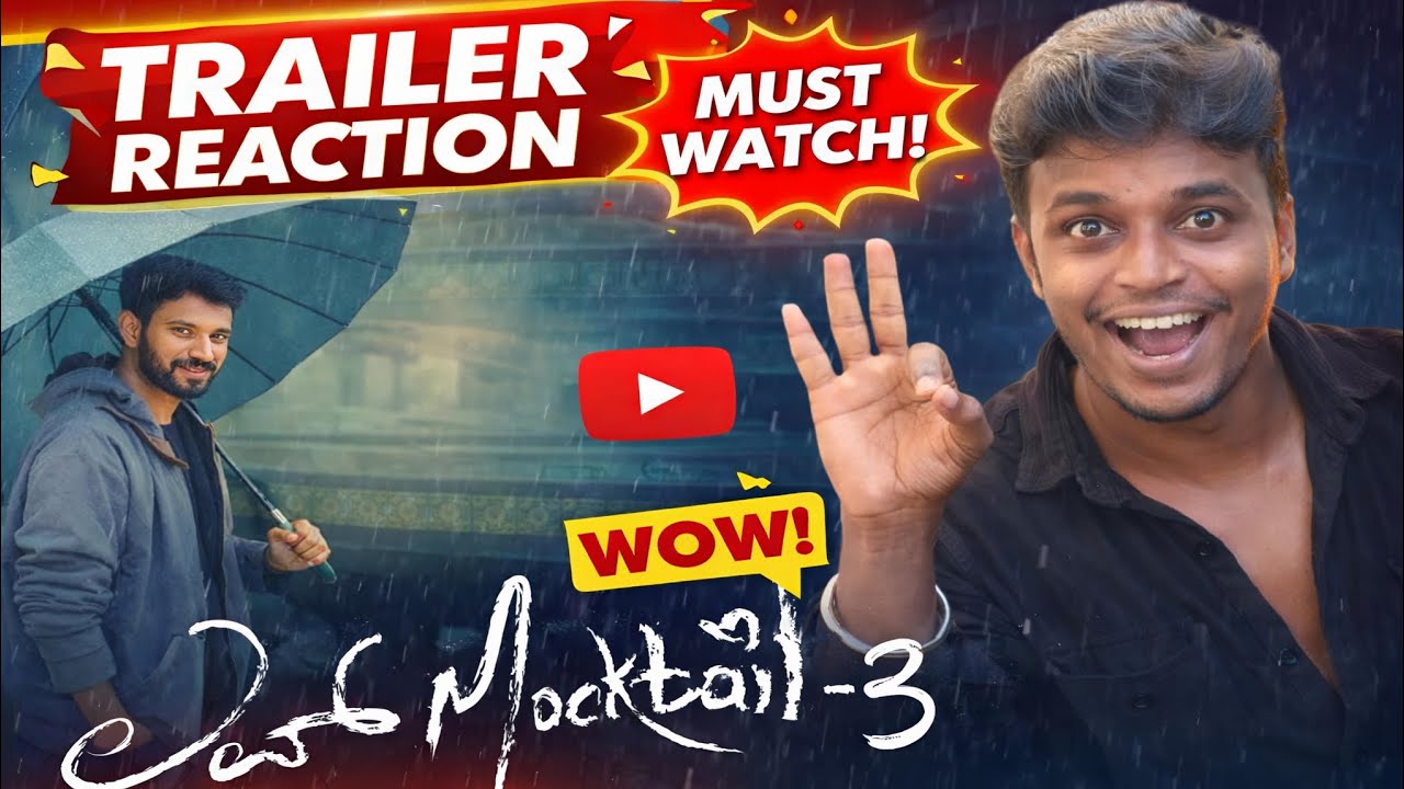 Love Mocktail-3 Official TRAILER reaction | Darling Krishna | Milana Nagaraj | Nakul Abhaynkar 