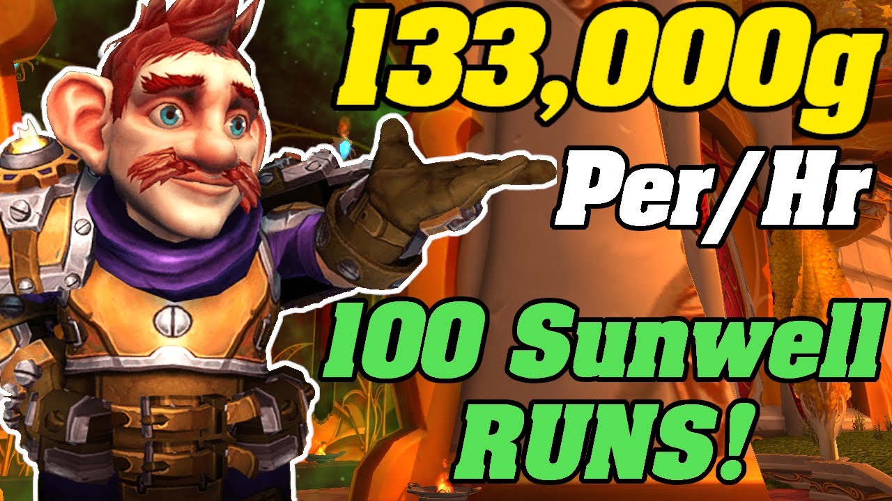 133,000g Per HOUR! Loot From 100 Sunwell Runs! WoW Goldfarm