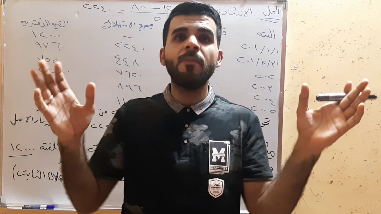 الاندثار . طريقة القسط الثابت ( مثال الاول)