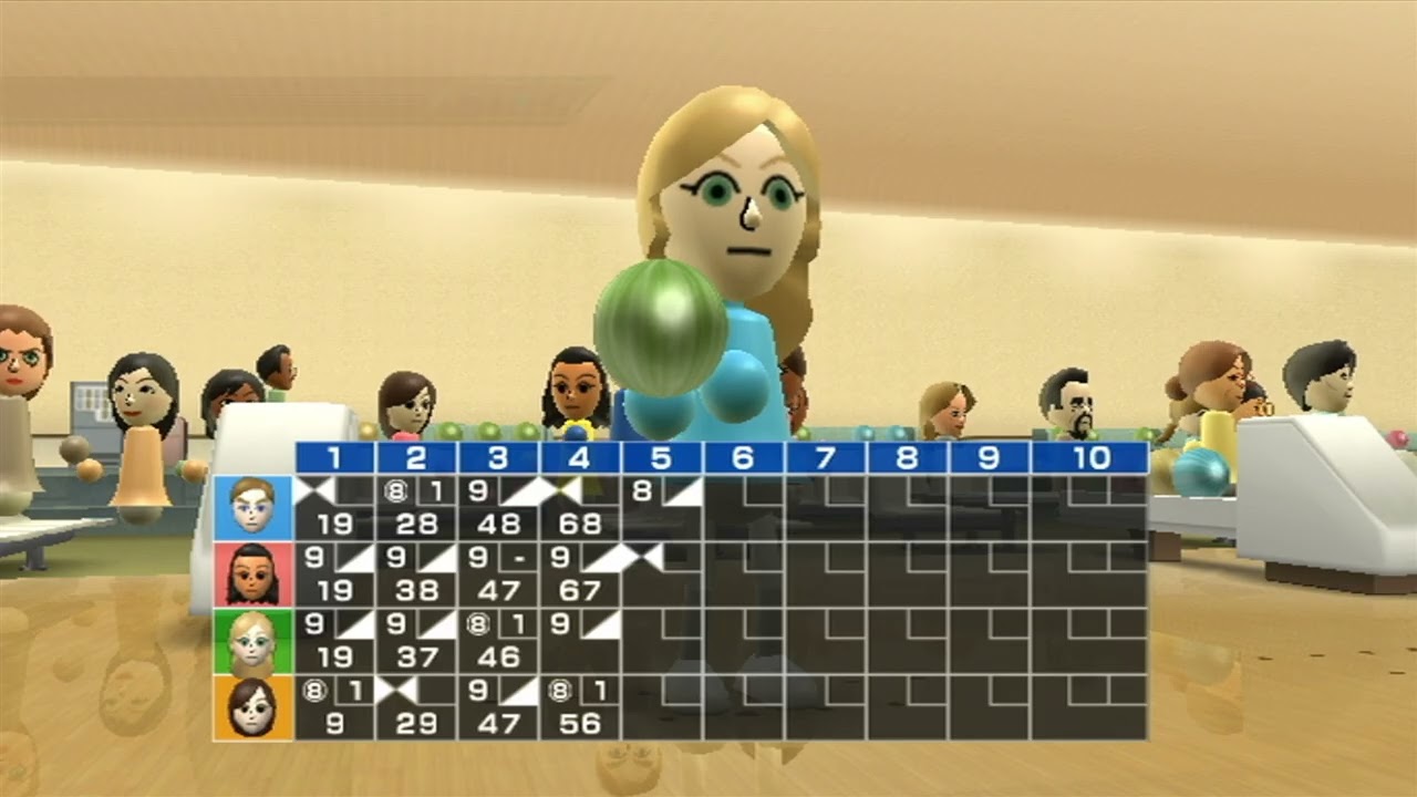 Wii Sports: Bowling 4 Players - Guest B vs Guest D vs Guest E vs Guest F
