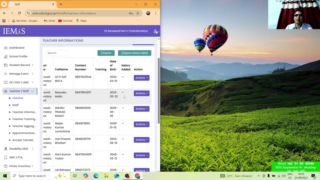 EMIS मा शिक्षको Salary  Entry कसरी गर्ने?