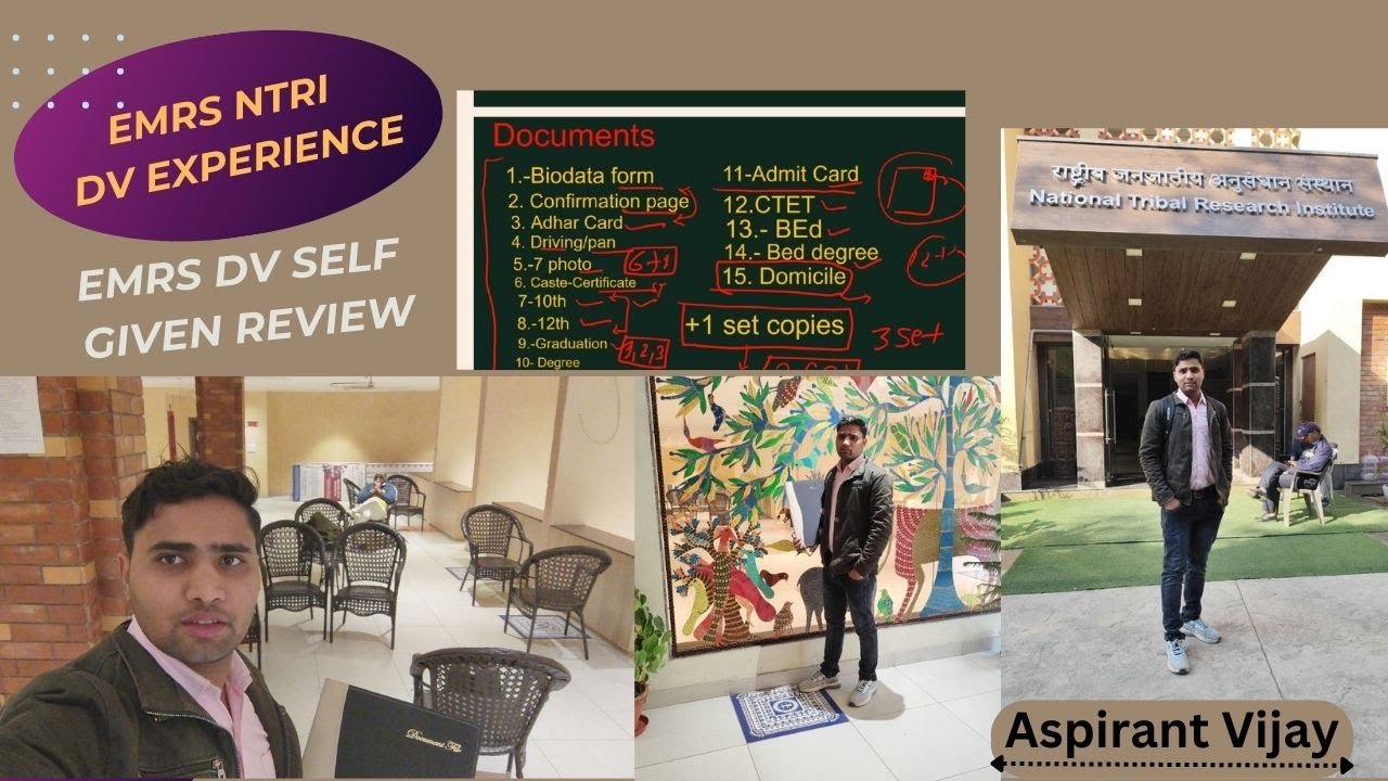 💥EMRS DV Experience 😍NTRI Delhi Documents for Dv !! @Aspirantvijay Eklavya Modal Residential School