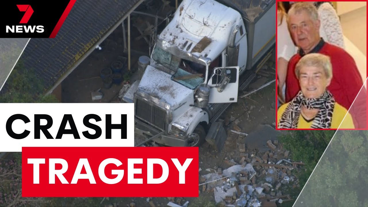 Elderly couple killed as runaway truck ploughs into their home in western Victoria | 7NEWS