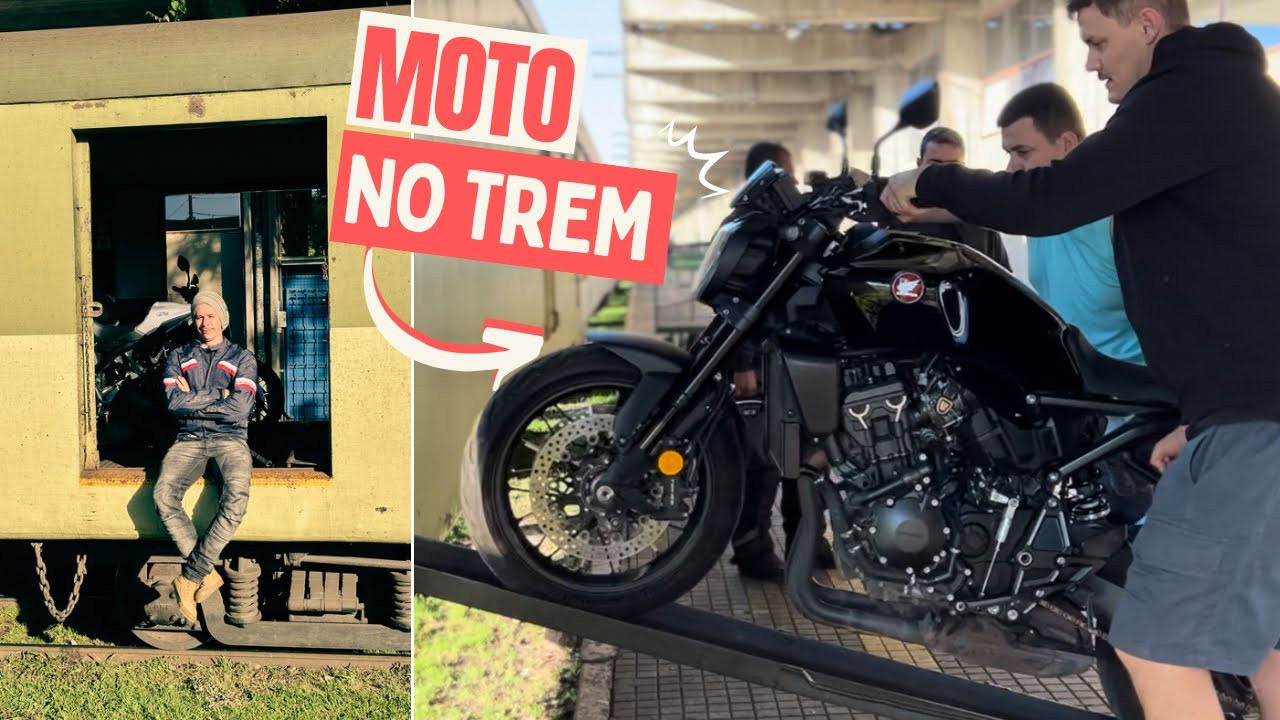 VIAGEM DE MOTO NO TREM: CB 1000R Black Edition no trem de Curitiba a Morretes