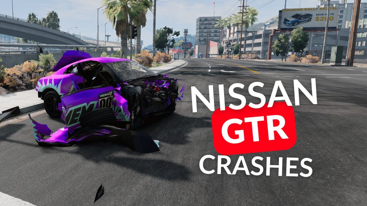 Realistic Car Crashes Nissan GTR | BeamNG drive