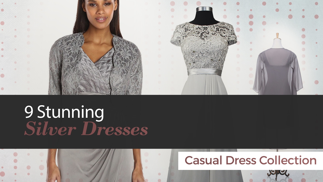 9 Stunning Silver Dresses Mother of Bride Dress Collection