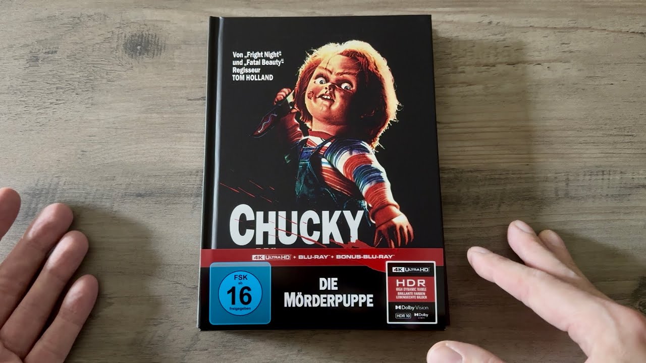 🔪 CHUCKY Child&acute;s Play 1988 Die M&ouml;rderpuppe - 4K UHD 3-Disc Limited Mediabook Cover A #chucky #horror