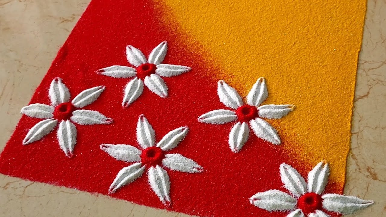 दिवाली पर बनाए Diya Decoration Rangoli Designs | Deepavali Rangolis | Diwali | Rangoli Colours