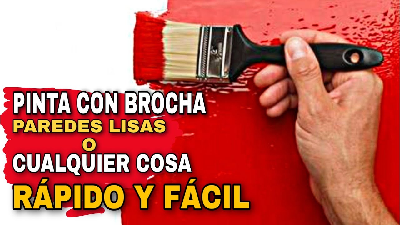 Cómo PINTAR PAREDES lisas con BROCHA👷‍♂️