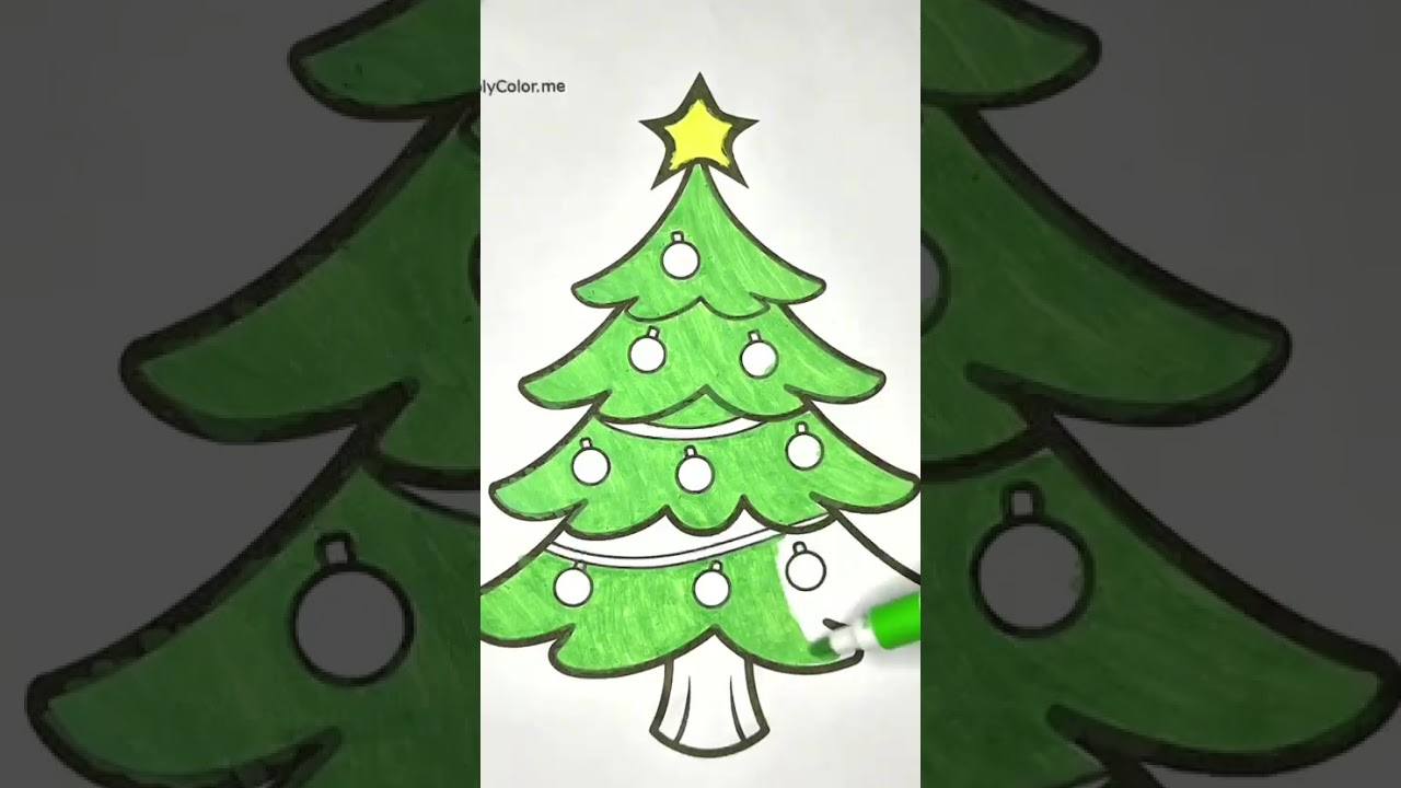 Drawing a New Year's tree | Brilliant art |Coloraia 