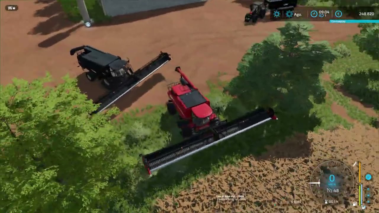 Tutorial de CoursePlay Colheita em Comboio Fs22 PC