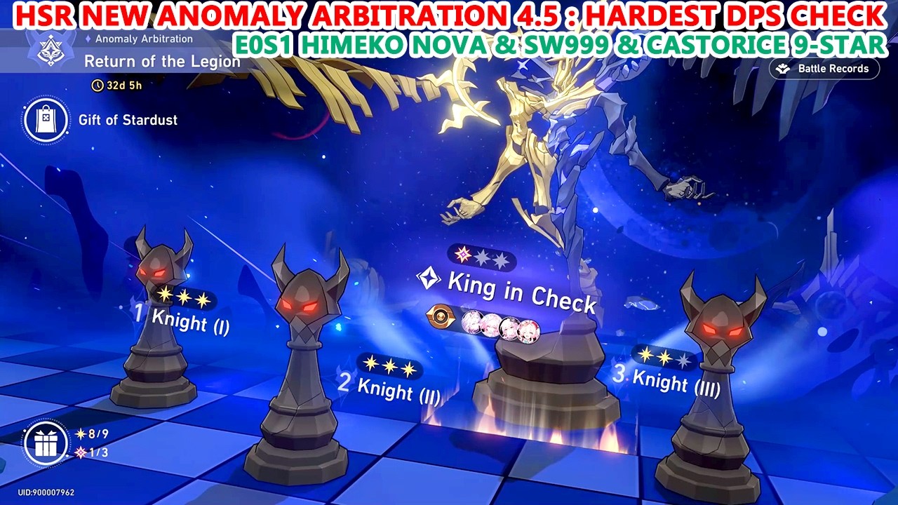 HSR New Anomaly Arbitration 4.5 : Hardest DPS Check | E0S1 Himeko Nova & SW999 & Castorice 9-Star
