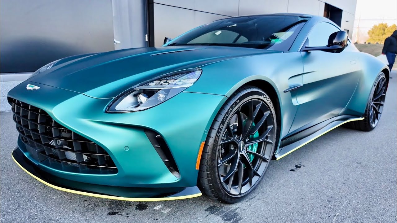 2025 Aston Martin Vantage POV Drive | Satin Racing Green V8 Coupe | Specs & Exhaust