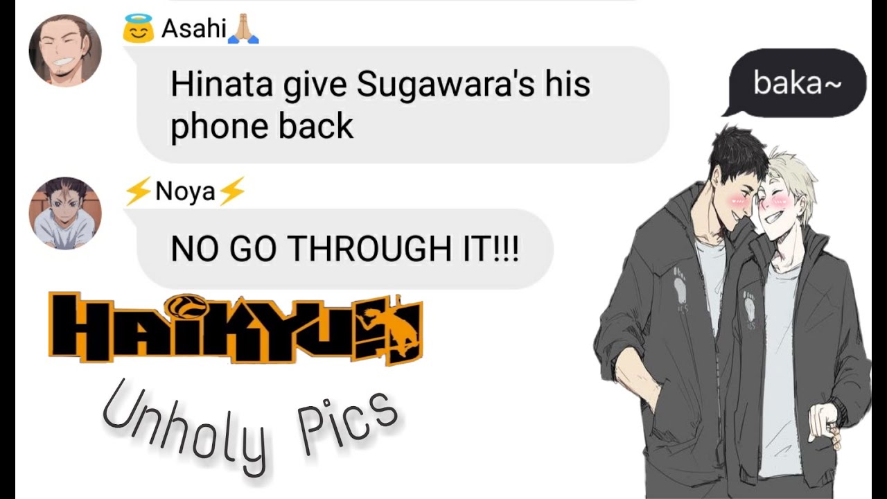 •||Haikyuu Text||• Daisuga  exposed!?!| Sugawara Loses his Phone?  Hinata steals Sugawara's phone? 🤔