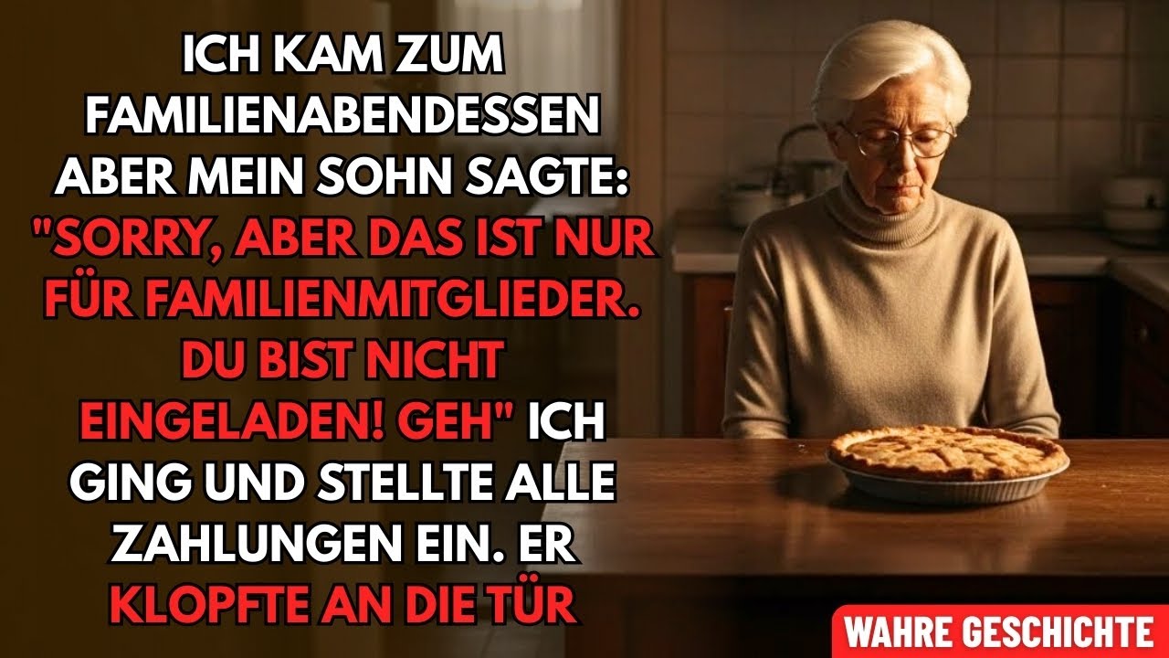 Ich kam zum Familienessen, doch mein Sohn sagte: „Sorry, nur für Familienmitglieder!“