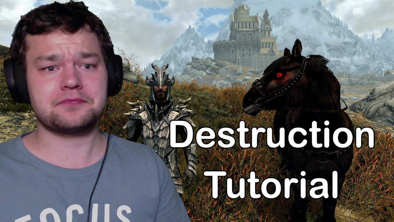 Fastest and Easiest way to level 100 in Destruction in Skyrim Tutorial