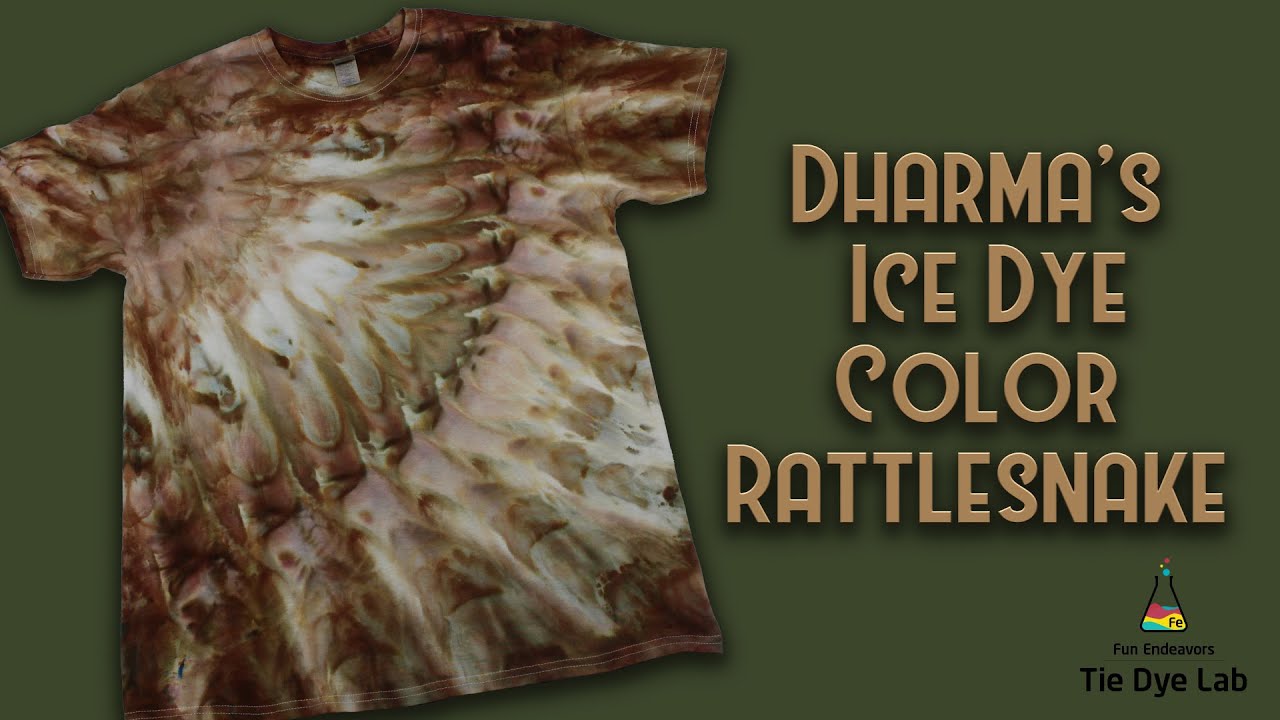 Tie Dye Designs:  Dharma's New Rattlesnake Ice Dyed Rolled Design