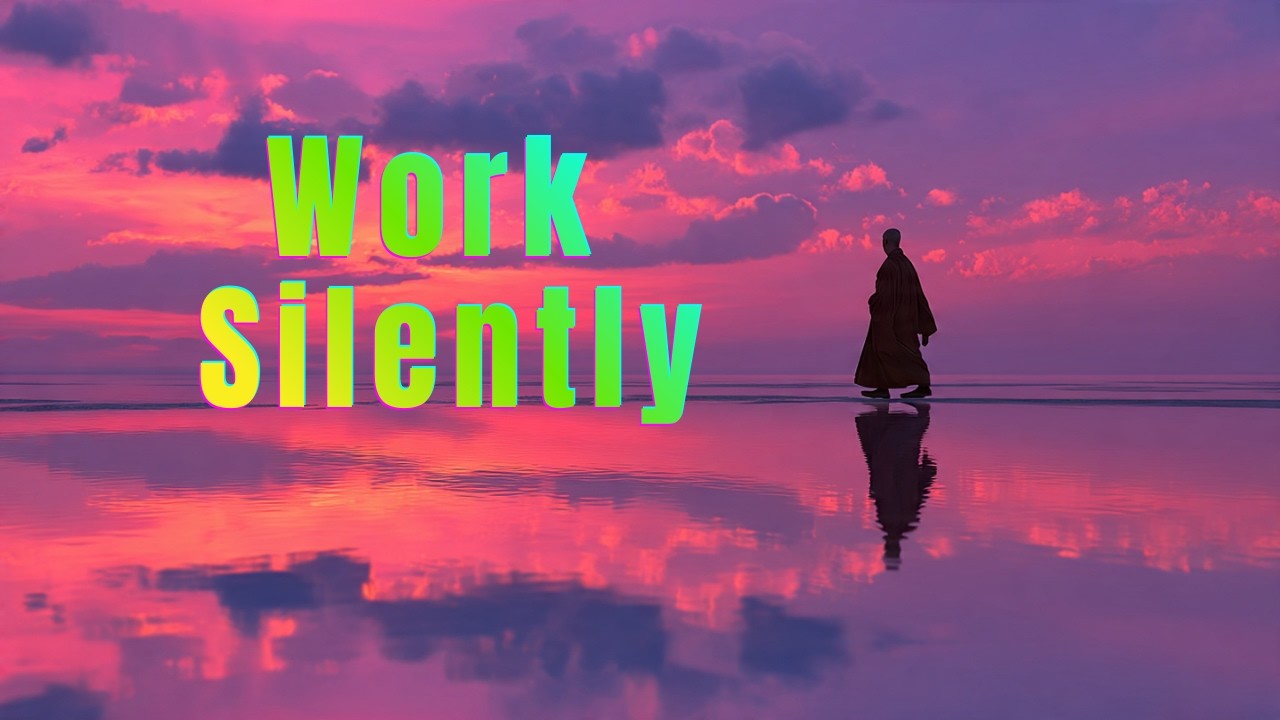 Work in Silence, Let Success Make the Noise.