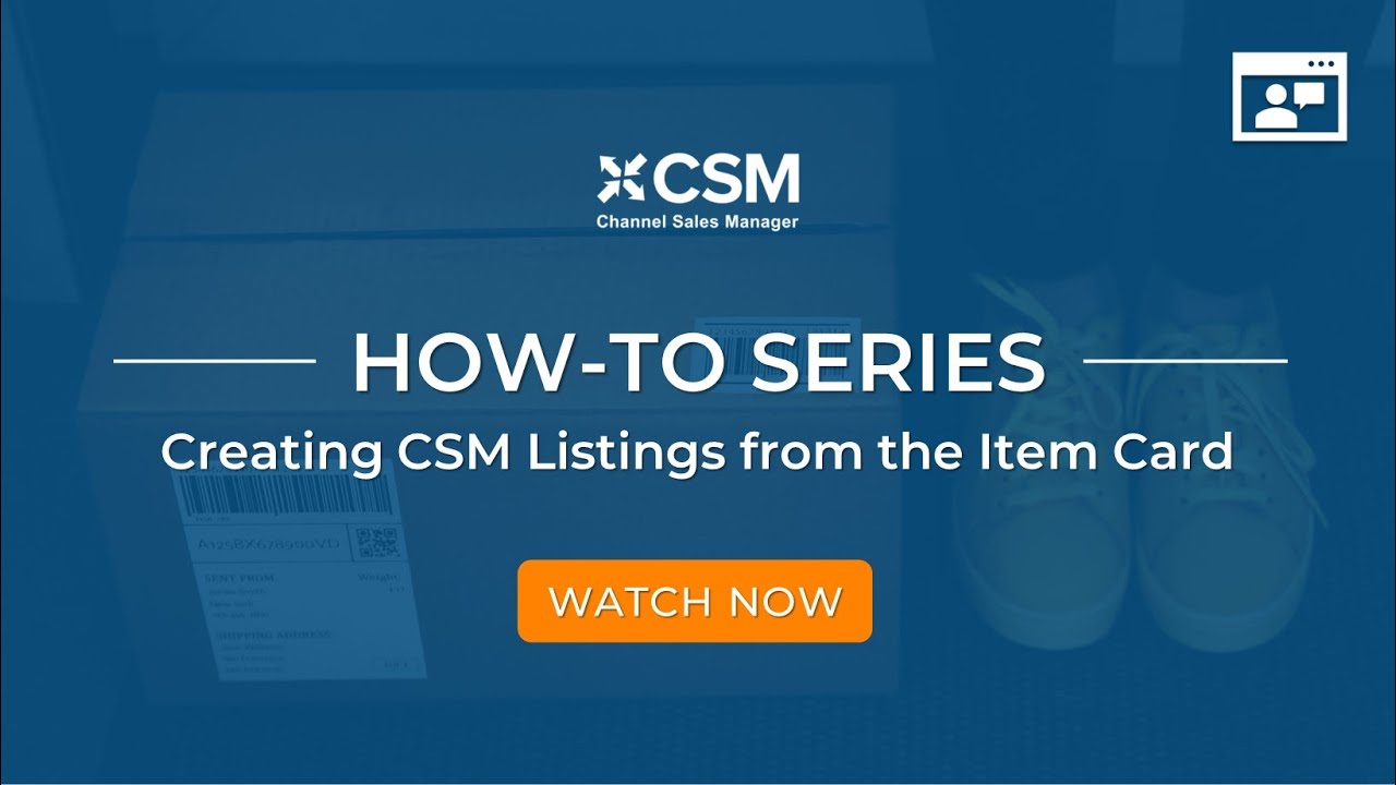 CSM | Creating CSM Listings from the Item Card