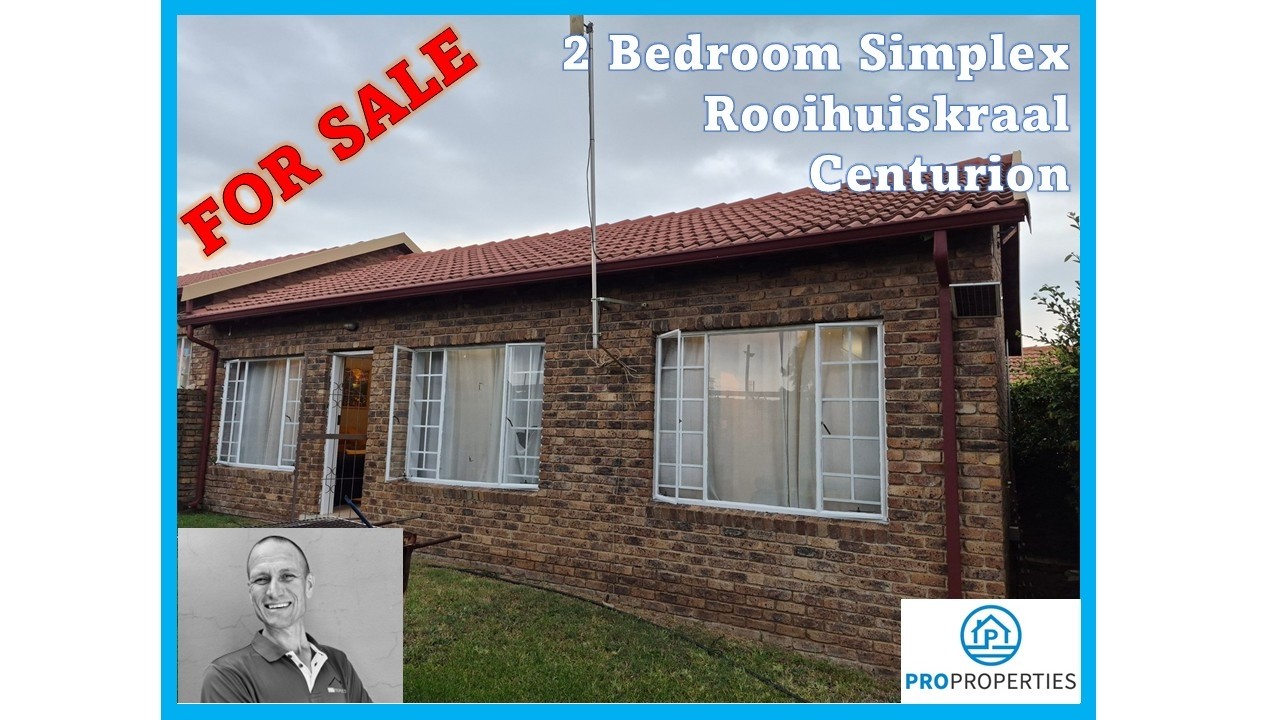 2 Bedroom simplex | For Sale | Rooihuiskraal |Centurion | Gauteng