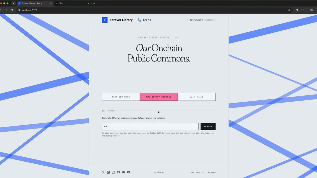 Forever Library Tezos: Fully Onchain + IPFS Minting Tutorial