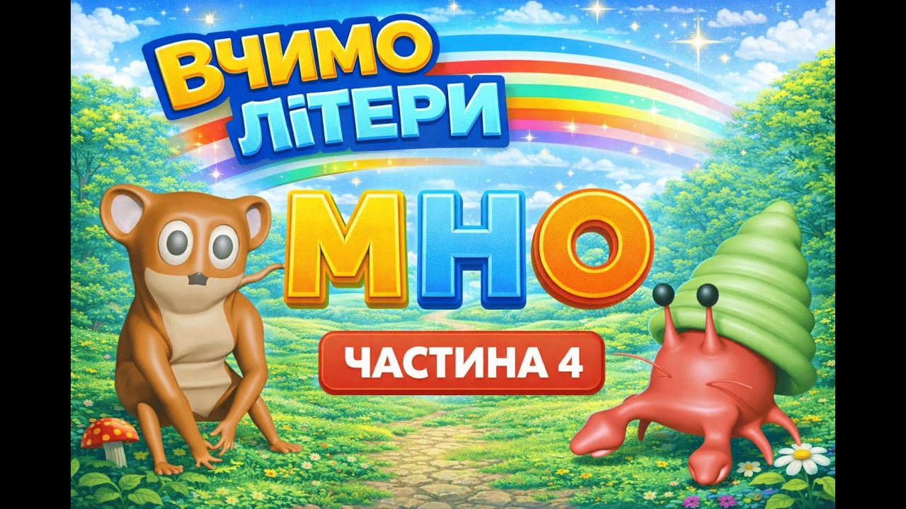 Мультики українською! Вчимо літери! (Частина 4)