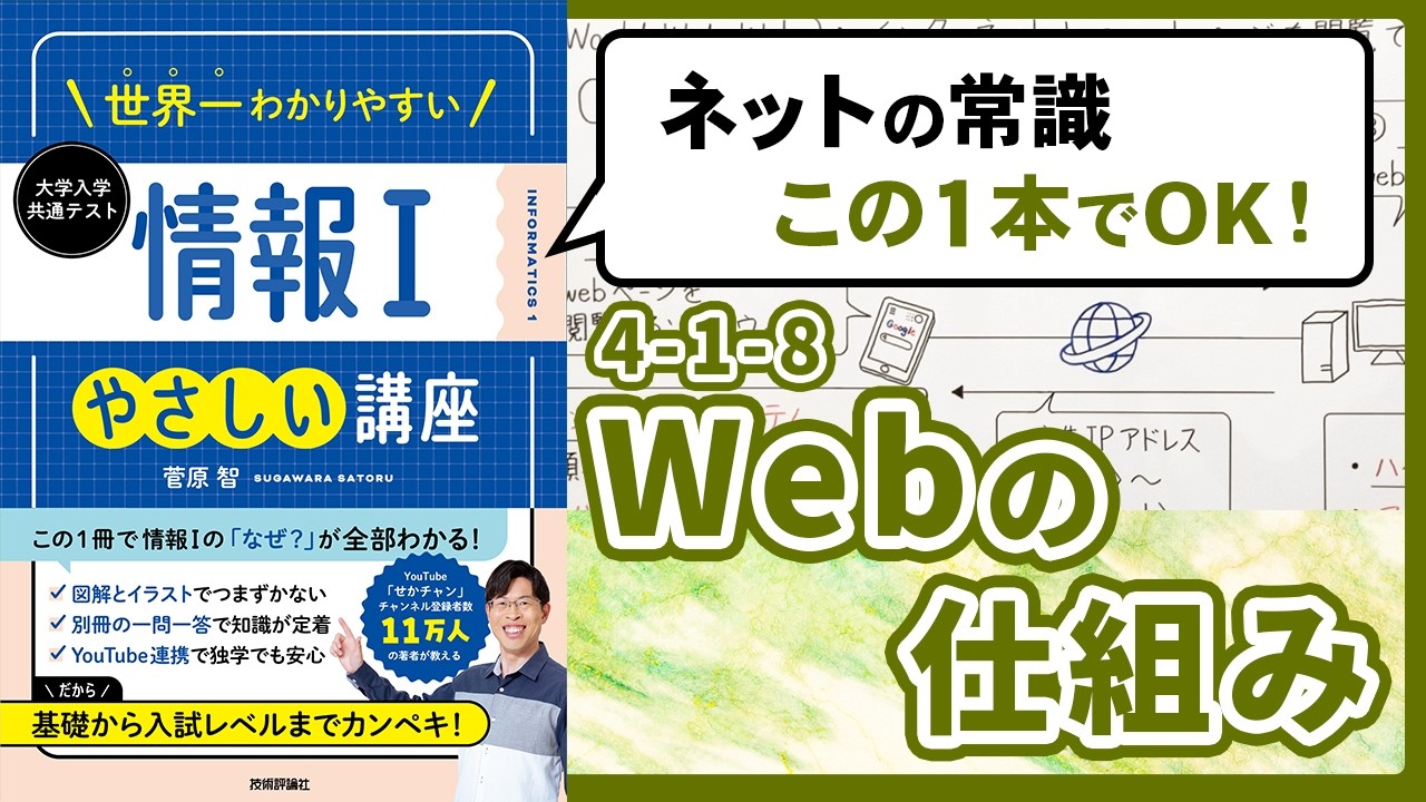 【初心者向け】インターネットの仕組みがわかるキーワード６選【情報I基礎】4-8 webの仕組み