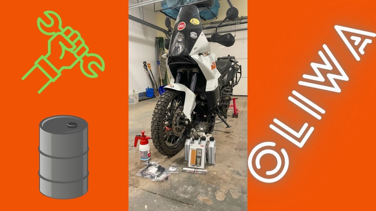 Wymiana oleju i płukanie silnika KTM 990 Adventure 2009 LC8 #mechanika