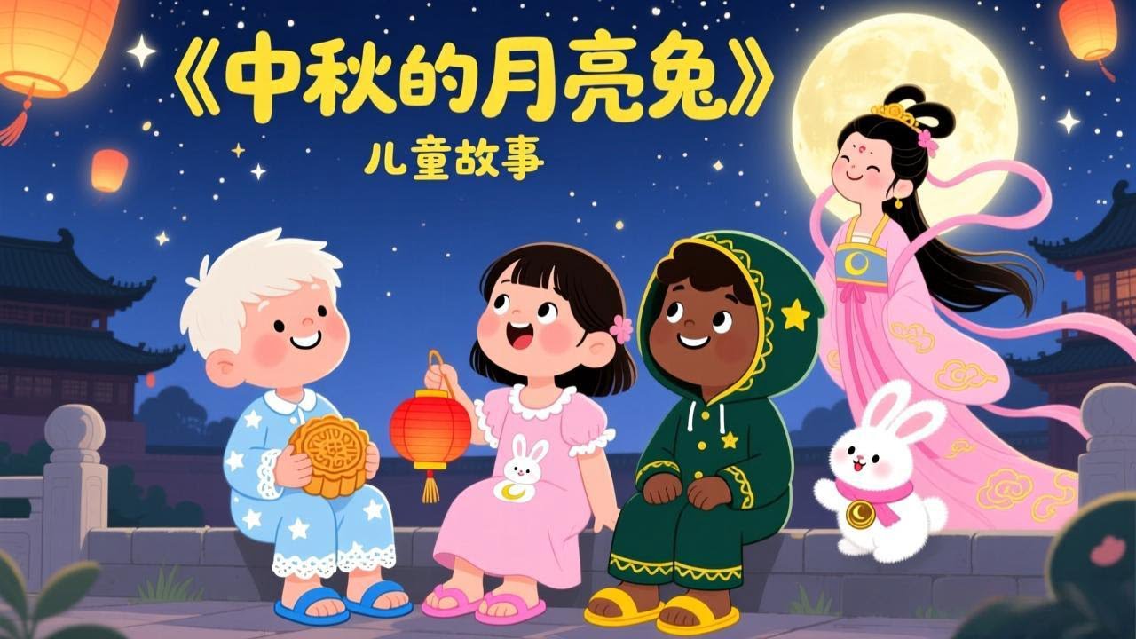 【中秋节日故事】：The Jade Rabbit & Moon Goddess 🌕 | Mid-Autumn Festival Story for Kids in Chinese & English
