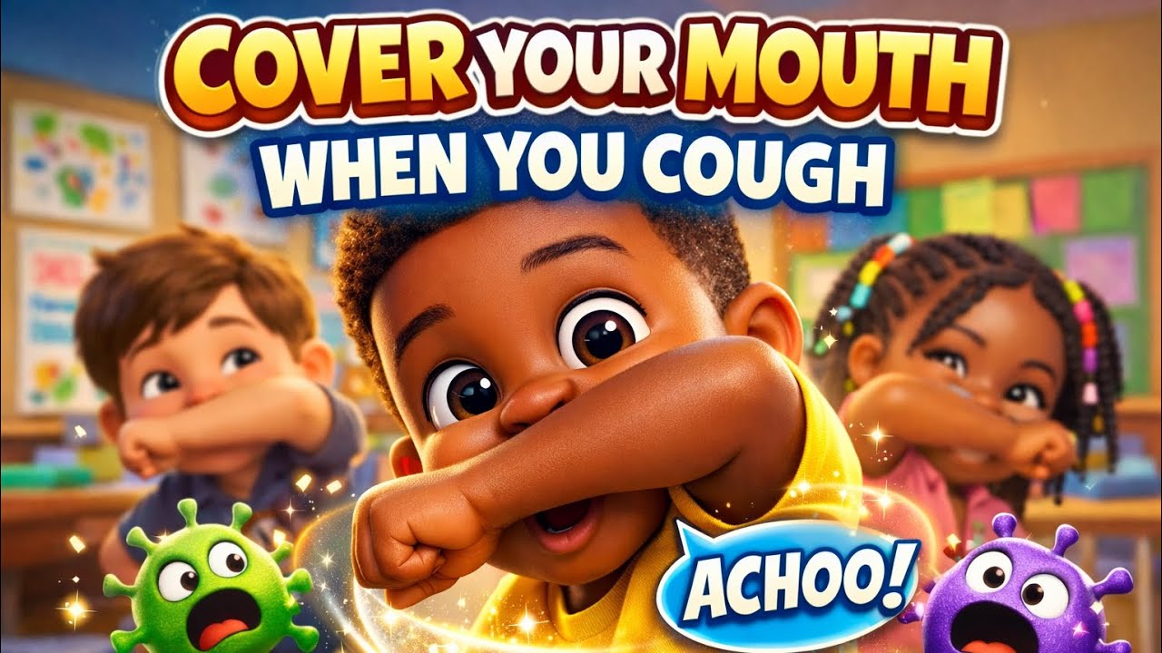 🎵 Cover Your Mouth When You Cough! 🤧 | Kids Hygiene Song (Fun & Catchy!) #viral #viralvideo