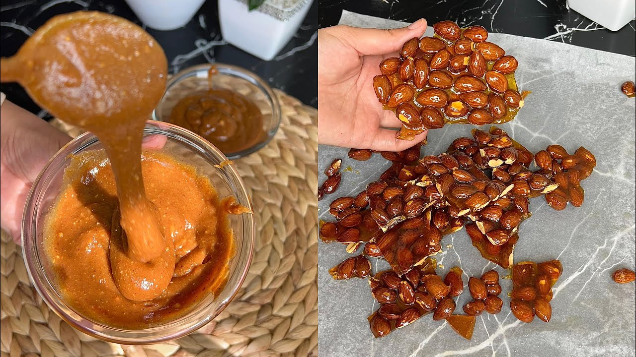 بدون زيت أو منكهات بخاليني باللوز منزلي باقل تكلفة وبداق لذييييذ 😋