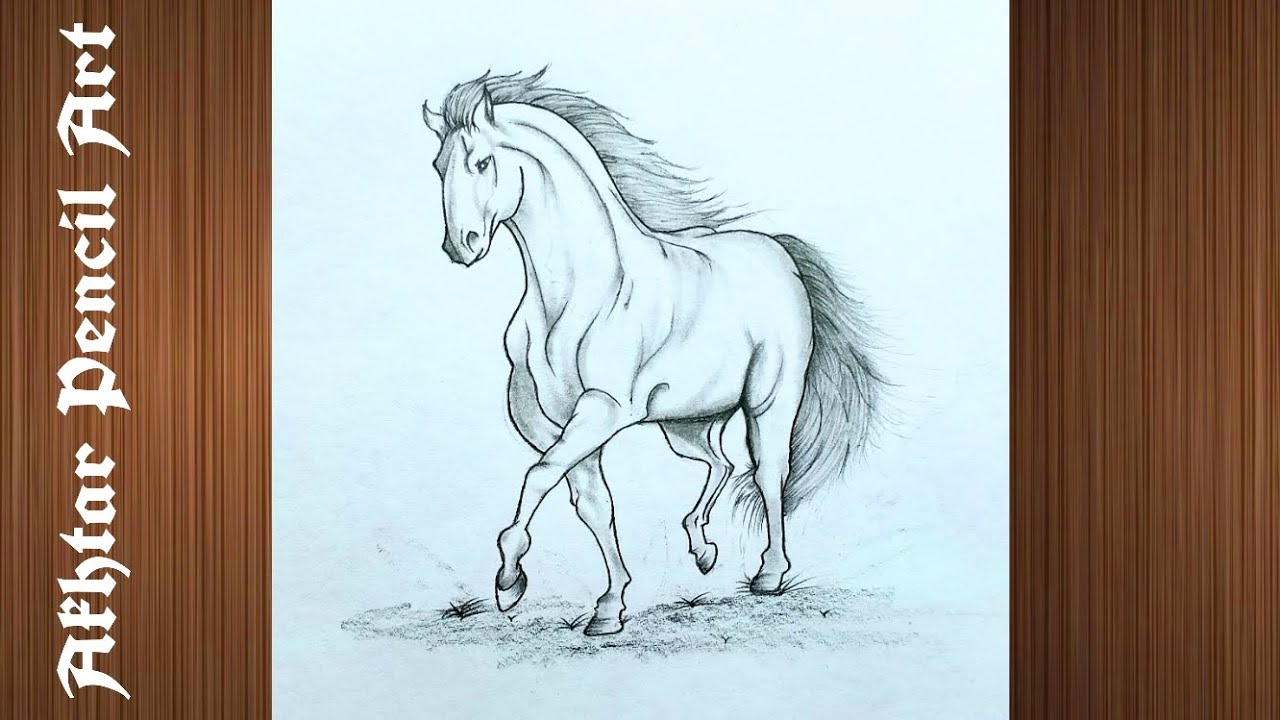 A Horse Drawing Easy Step by Step, Horse Picture Pencil Sketch, Animal Drawing Tutorial 2025
