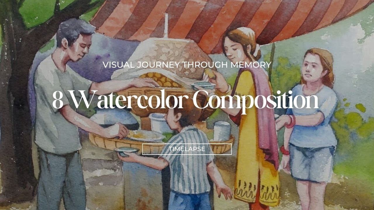 Journey through Memory Lane: 8 Breathtaking Watercolor Composition Paintings (Timelapse)