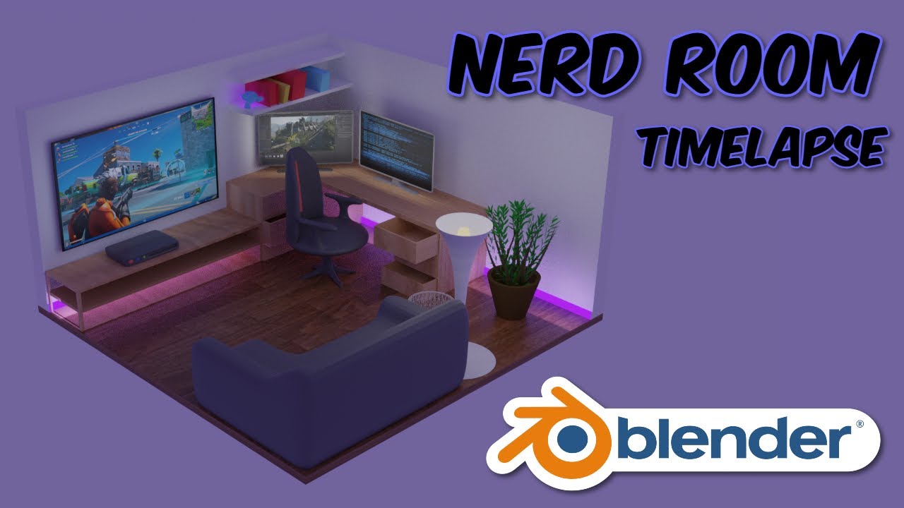 Nerd Room in Blender - 3D Timelapse Modeling Process