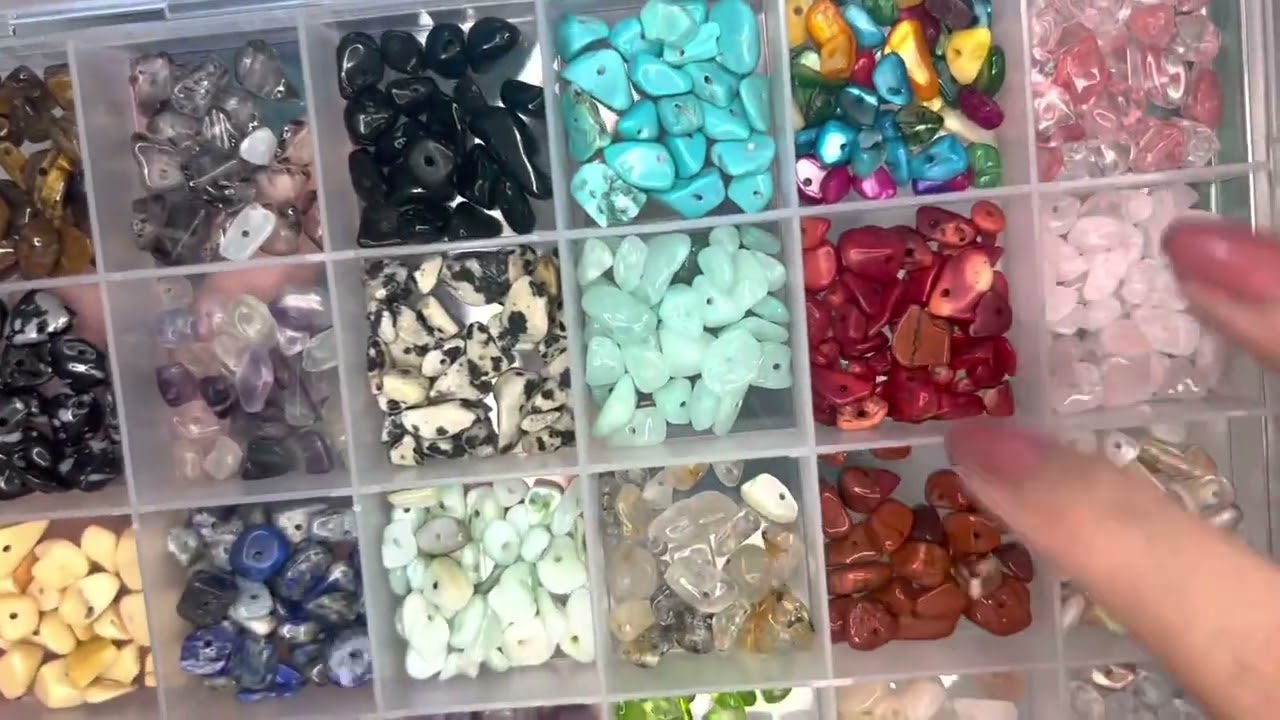 Stone / Crystal SHEIN Beads Unboxing Haul + Bead Organization | Beauty and the Bead | ASMR