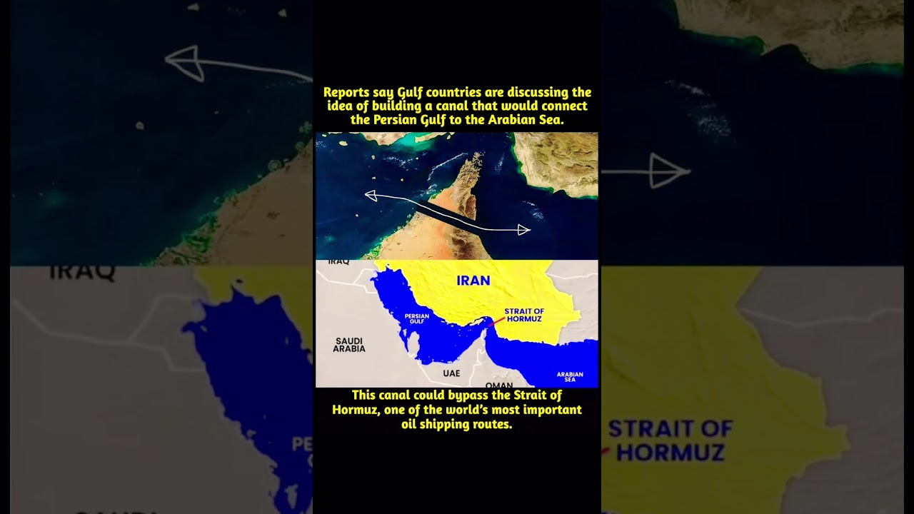 New Gulf Canal Project 🚢 Game-Changer for Global Oil Routes #GulfCanal #StraitOfHormuz #middleeast