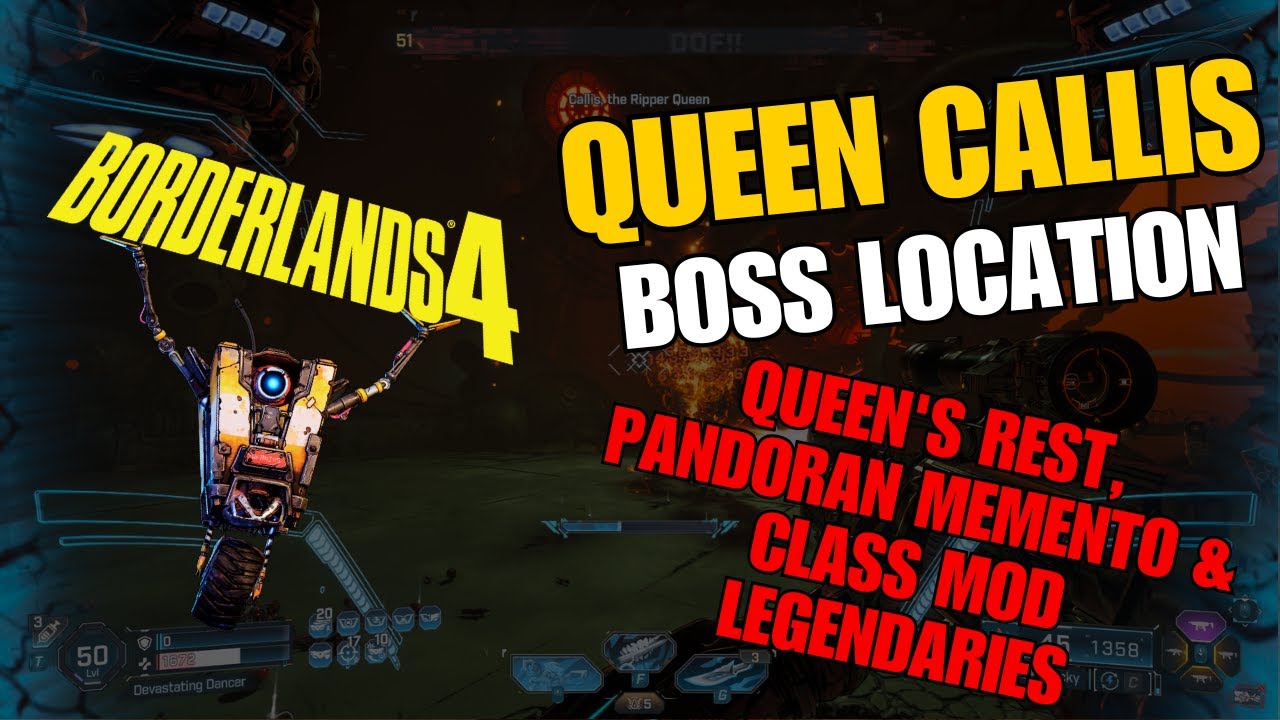Queen Callis Boss Location (Queen's Rest, Pandoran Memento + Class Mod Legendaries) in Borderlands 4