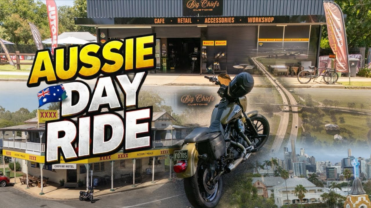Australia Day ride to Sidestand Cafe Big Chiefs Customs