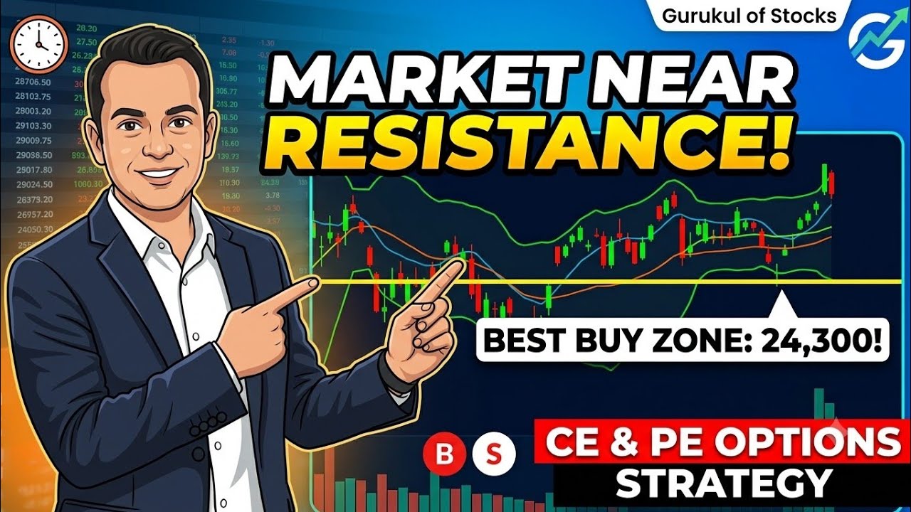 Nifty Near Resistance! Best Buying Zone @ 24,300? | Option Writing Strategy Explained